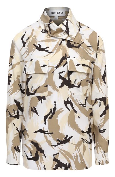 Женская рубашка из хлопка и шелка KENZO, арт. FB52CH038513