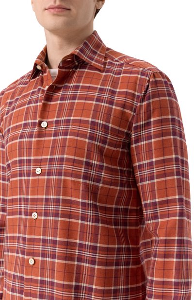 Рубашка из хлопка и кашемира KITON, арт. UMCNERH0942002, фото 5