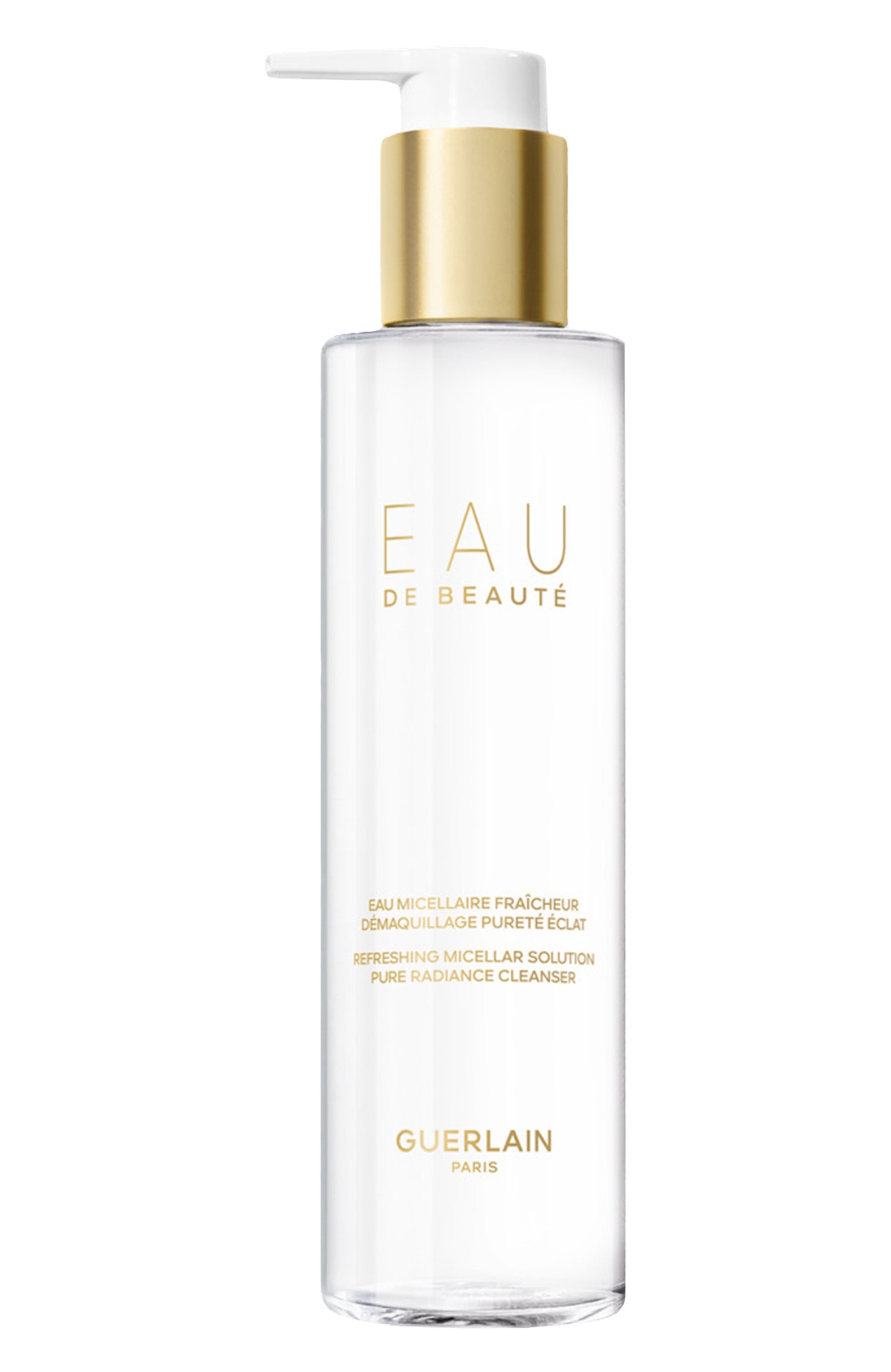 Мицеллярная вода для снятия макияжа для лица eau de beauté (200ml) GUERLAIN бесцветного цвета по цене 6110 руб., арт. G062185, фото 1 Мицеллярная вода для снятия макияжа для лица eau de beauté (200ml) GUERLAIN, арт. G062185, фото 1
