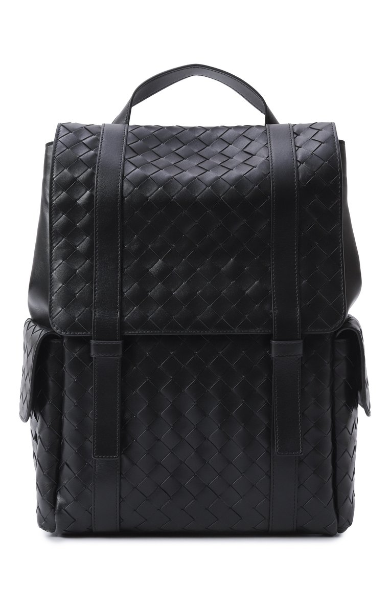 Мужской рюкзак back-to-school BOTTEGA VENETA черного цвета, арт. 805971 V2HL1 | Фото 1 (Материал сплава: Проставлено; Размер: large; Драгоценные камни: Проставлено; Материал: Натуральная кожа; Стили: Классический; Сумки-технические: Рюкзаки - большие)