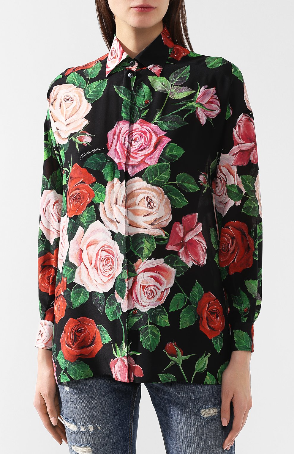 Шелковая рубашка DOLCE & GABBANA, арт. F5K06T/HS103, фото 3