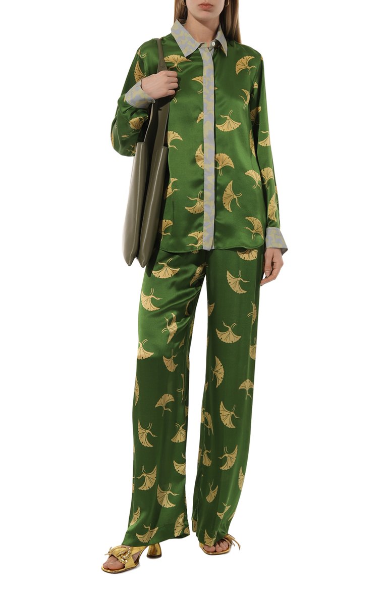 Шелковые брюки DRIES VAN NOTEN, арт. 010915-8141, фото 1