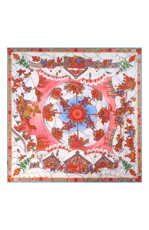 Шелковый платок Зимние гуляния Gourji 91133337/6151172 Красный  91133337/6151172 Фото 4