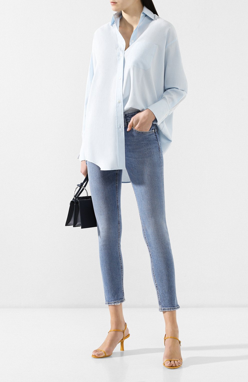 Рубашка из смеси хлопка и шелка VINCE, арт. V549912107, фото 2