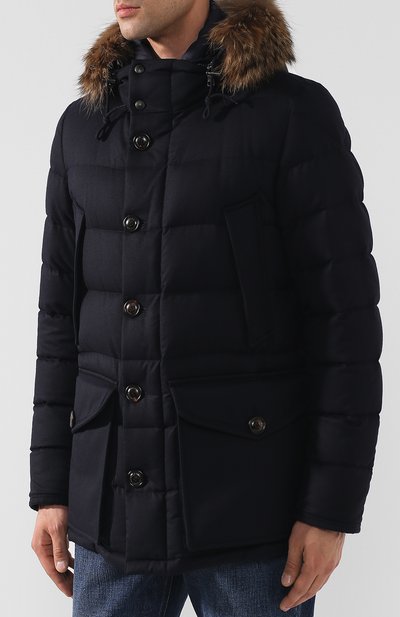 Пуховик rethe с отделкой из койота MONCLER, арт. D2-091-41372-20-54272, фото 3