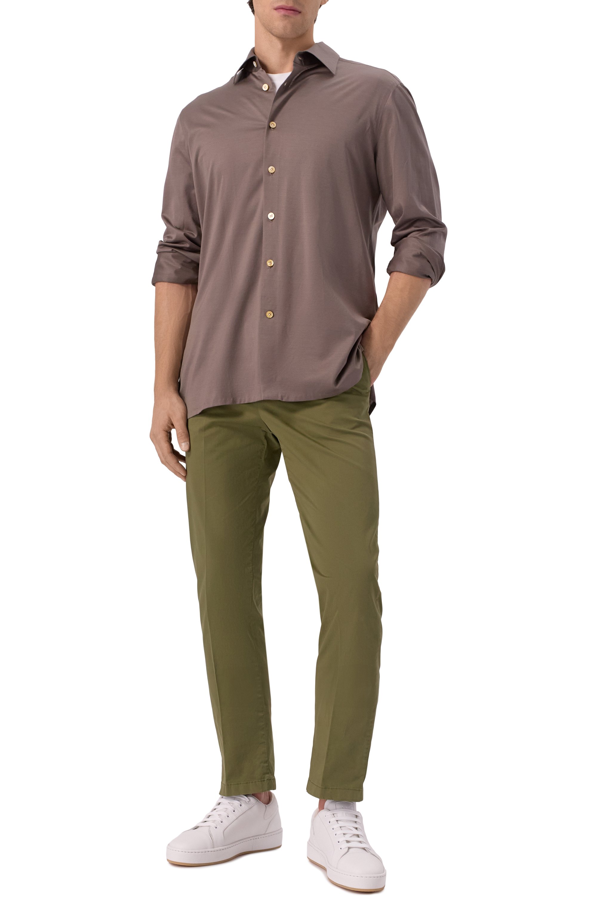 Хлопковая рубашка KITON, арт. UMCNERH0923413, фото 2