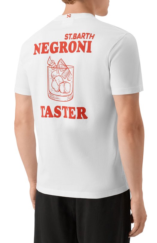 Хлопковая футболка MC2 Saint Barth STBM TSHIRT MAN/01272H Белый  STBM TSHIRT MAN/01272H Фото 4