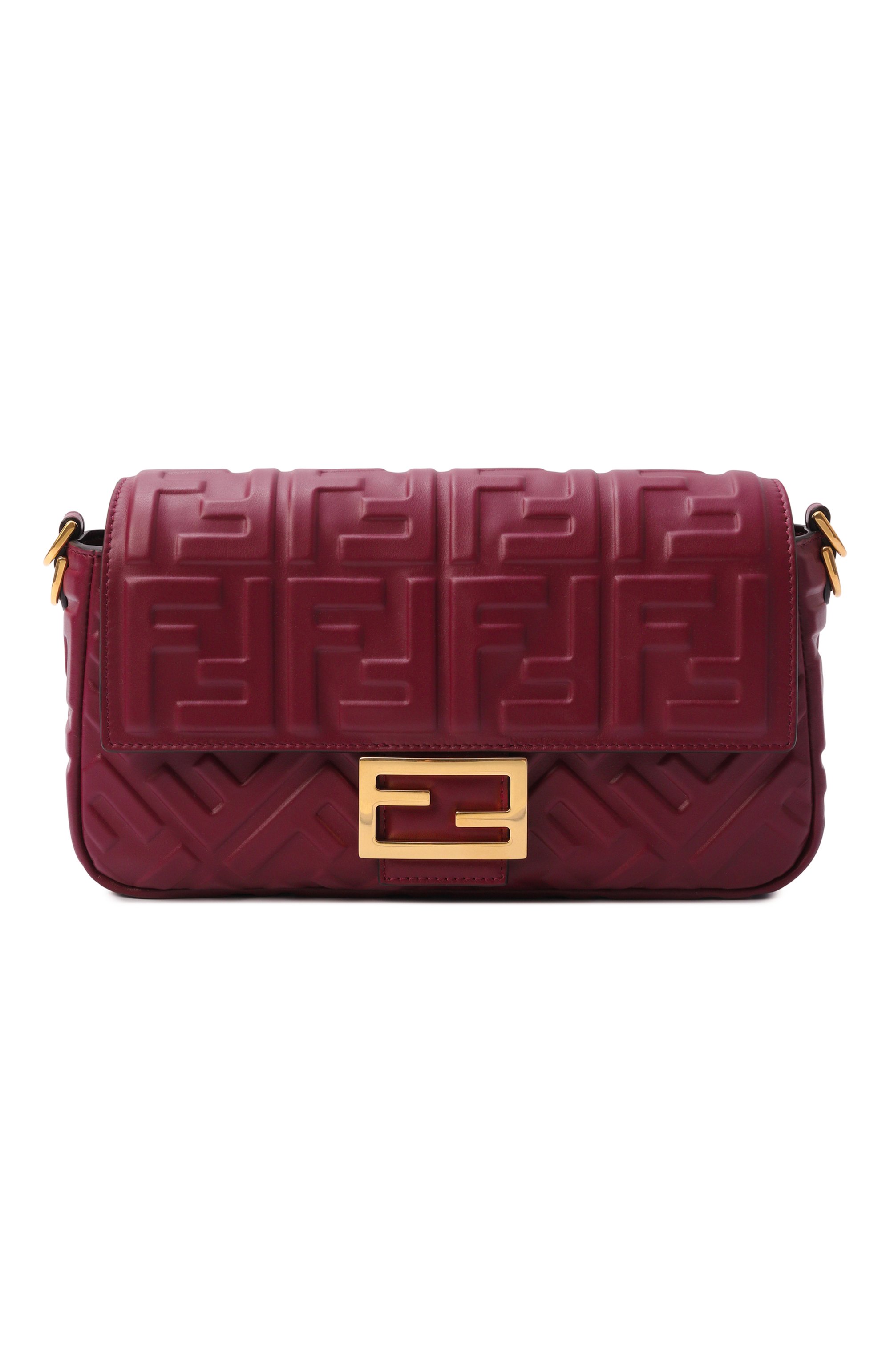 Сумка baguette medium FENDI бордового цвета по цене 482000 руб., арт. 8BR600/AT57, фото 1 Сумка baguette medium FENDI, арт. 8BR600/AT57, фото 1