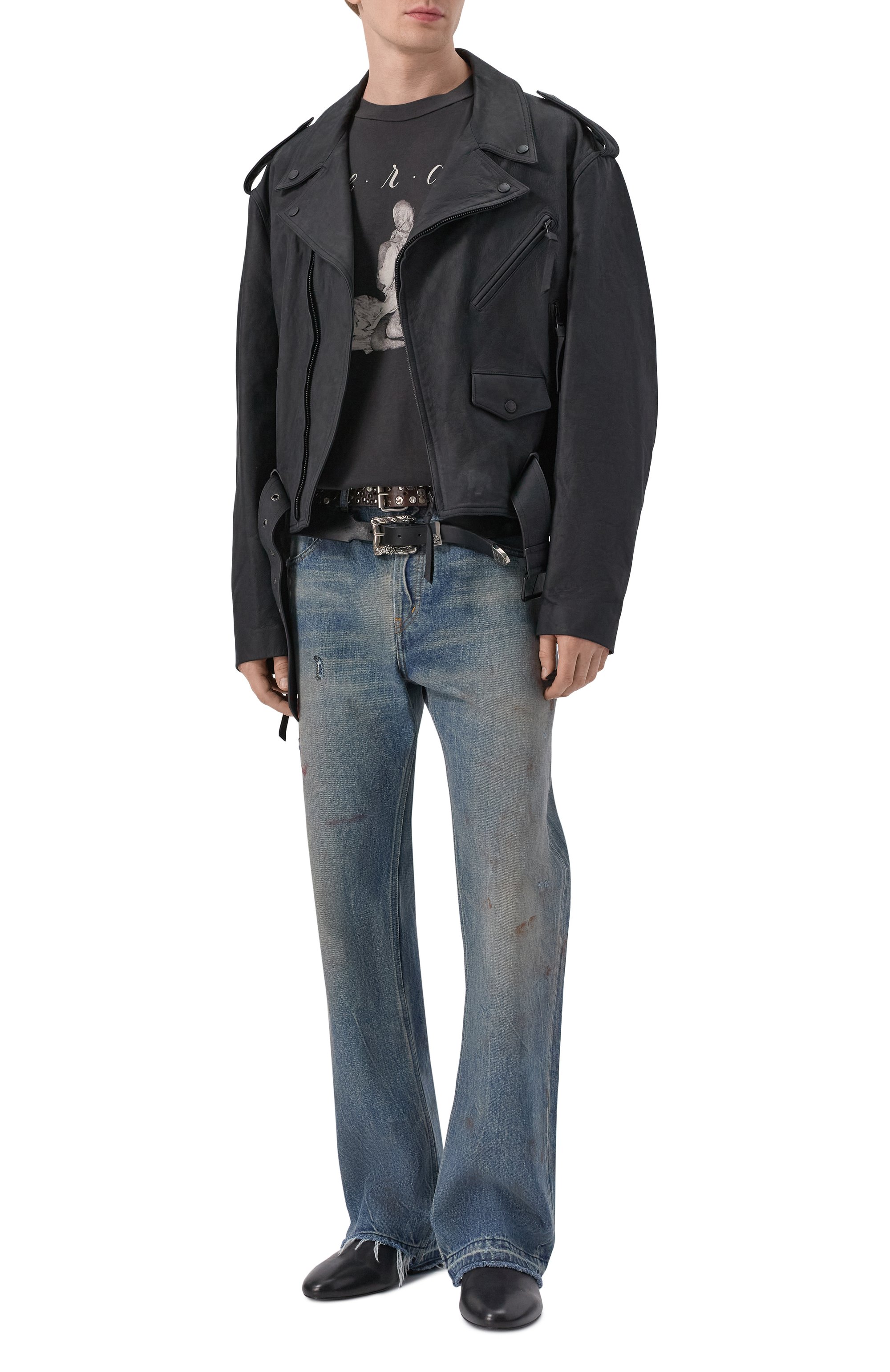 Хлопковая футболка ENFANTS RICHES DEPRIMES черного цвета по цене 84500 руб., арт. 010-876/C0TT0N, фото 2 Хлопковая футболка ENFANTS RICHES DEPRIMES, арт. 010-876/C0TT0N, фото 2