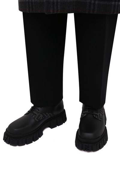 Кожаные дерби FENDI, арт. 7L1459 ADMK, фото 3