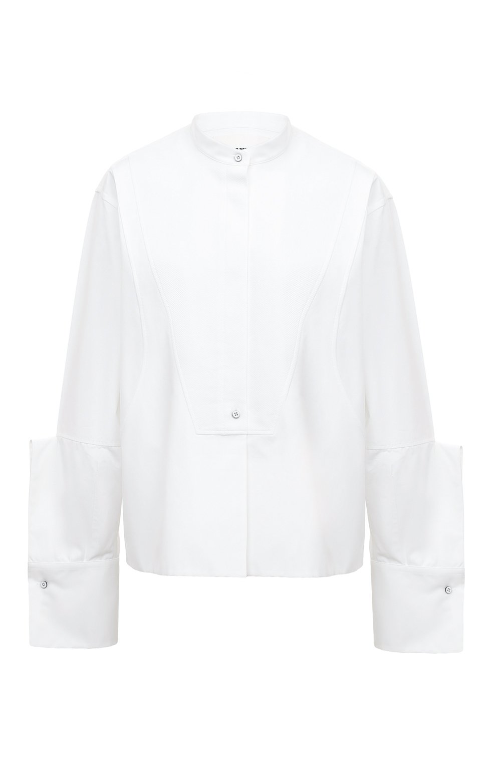 Хлопковая рубашка JIL SANDER белого цвета по цене 109500 руб., арт. J01DL0121/JTN330, фото 1 Хлопковая рубашка JIL SANDER, арт. J01DL0121/JTN330, фото 1