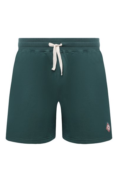 Хлопковые шорты CASABLANCA, арт. MS21-JTR-003 DARK GREEN - L0G0, фото 1