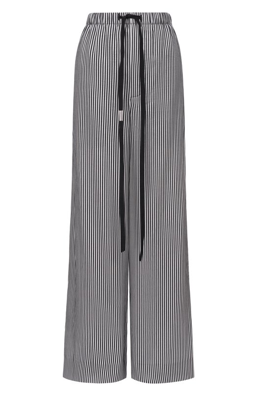 Брюки из лиоцелла и шелка Ann Demeulemeester B0014017/FA737 Чёрно-белый B0014017/FA737