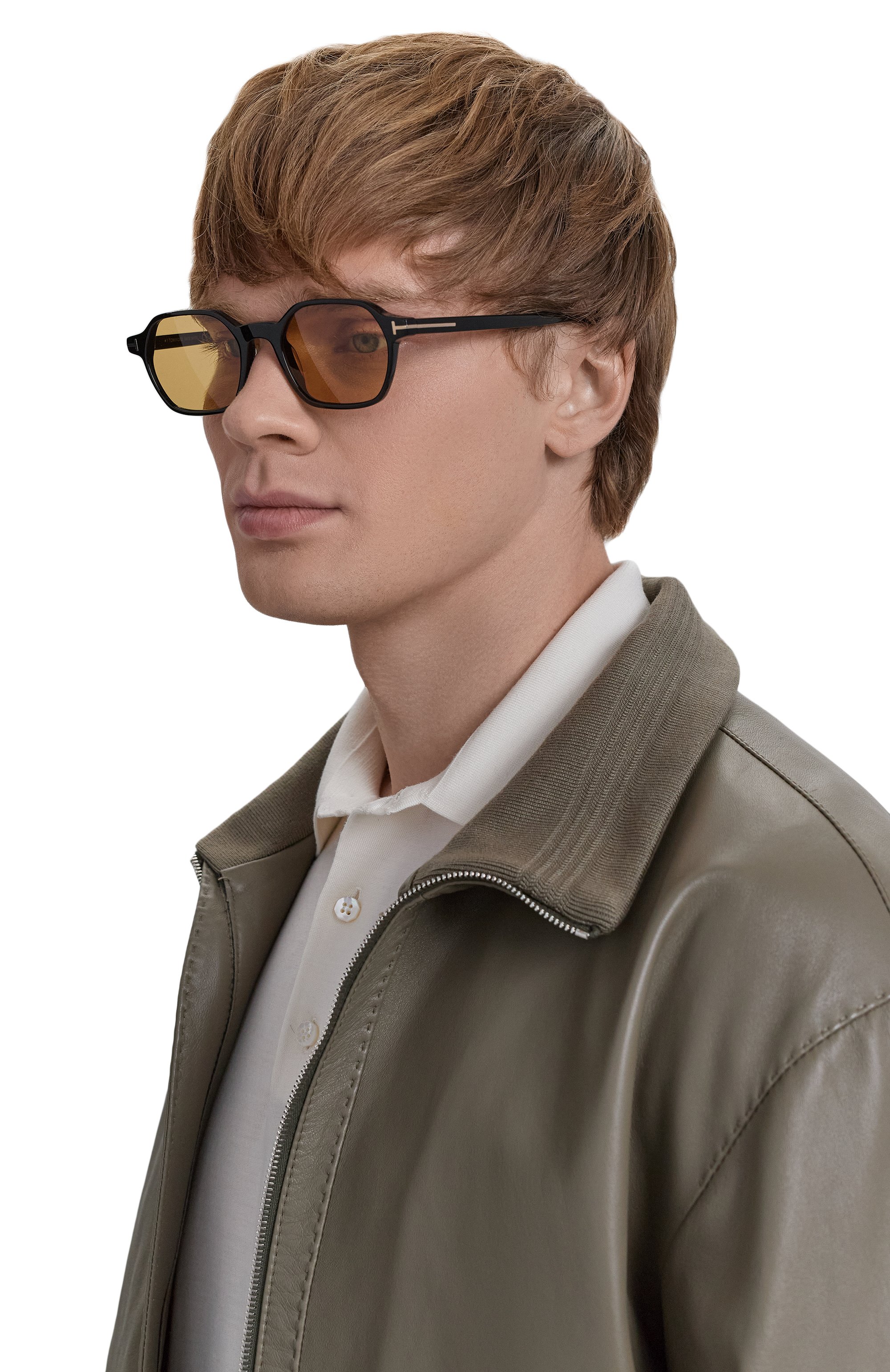 Солнцезащитные очки TOM FORD желтого цвета по цене 56500 руб., арт. TF1301 01E, фото 2 Солнцезащитные очки TOM FORD, арт. TF1301 01E, фото 2