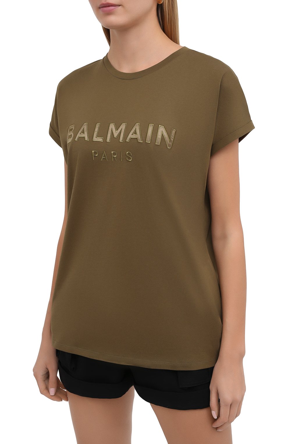 Хлопковая футболка BALMAIN, арт. UF01351/I590, фото 3