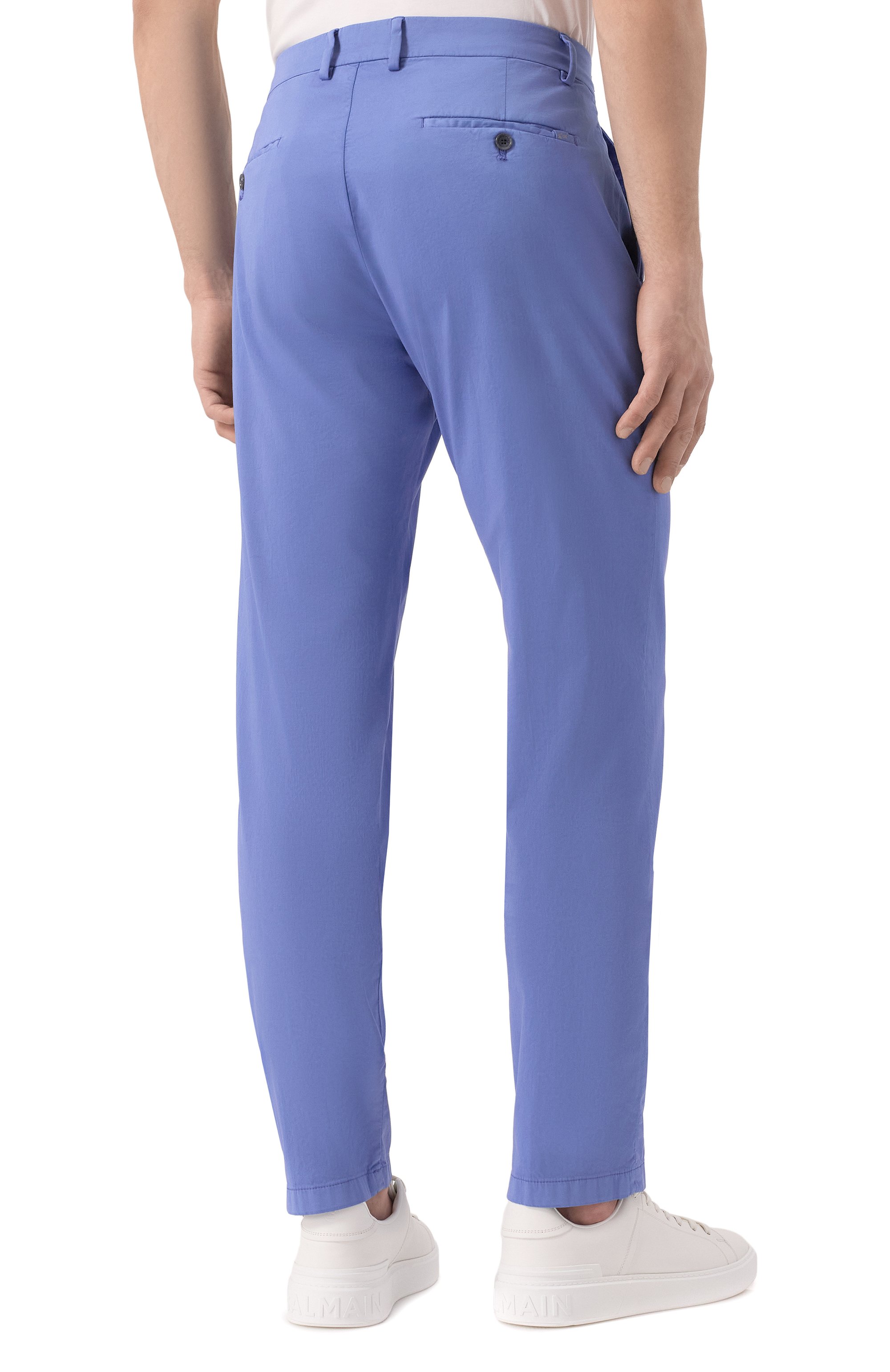 Брюки из хлопка и шелка PAUL&SHARK синего цвета по цене 42750 руб., арт. 25414043, фото 4 Брюки из хлопка и шелка PAUL&SHARK, арт. 25414043, фото 4