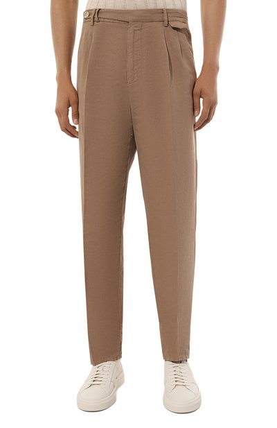 Брюки изо льна и хлопка BRUNELLO CUCINELLI, арт. M291DB2285, фото 3