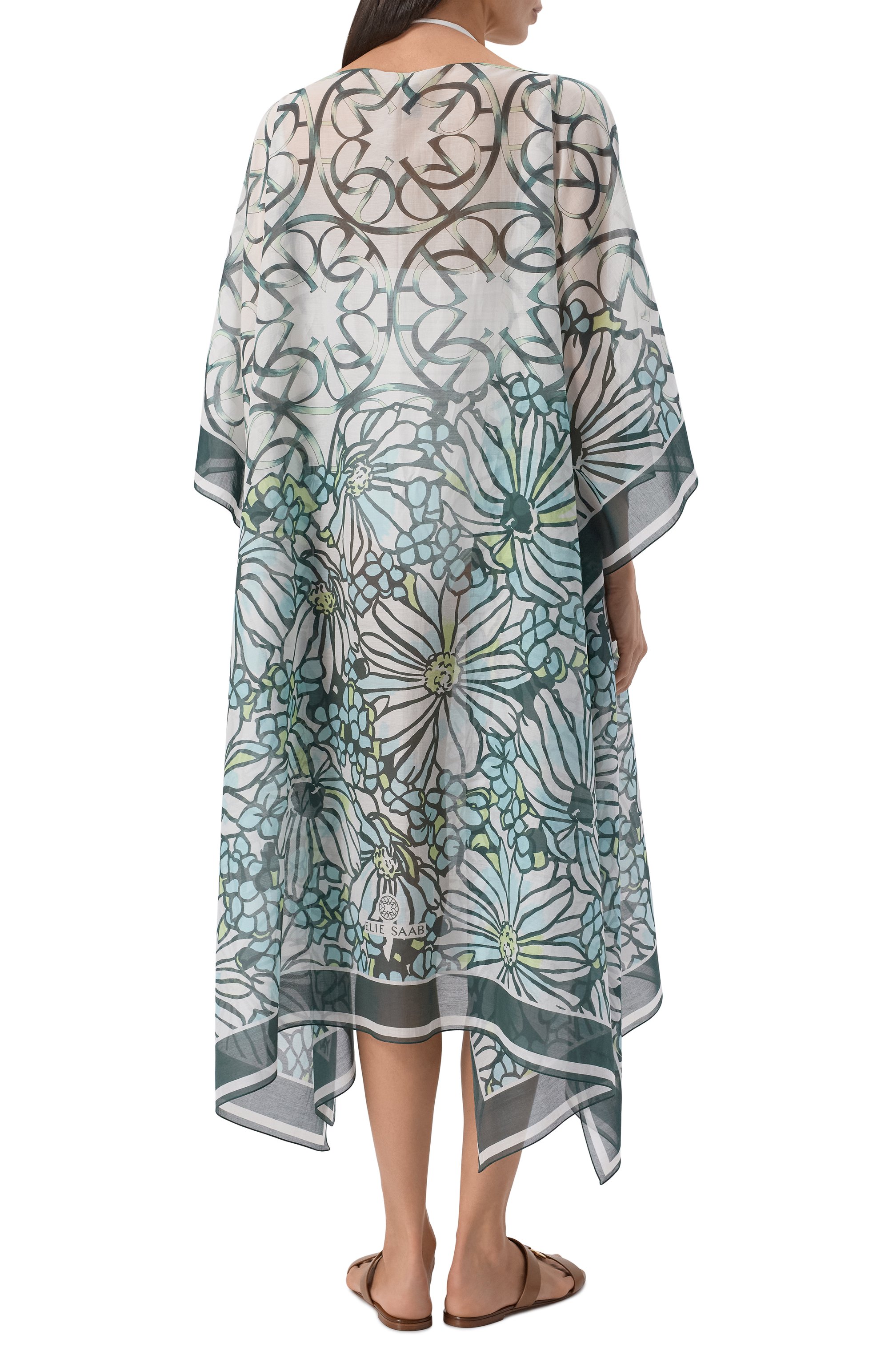 Туника из хлопка и шелка ELIE SAAB, арт. SEKAFTST765, фото 4