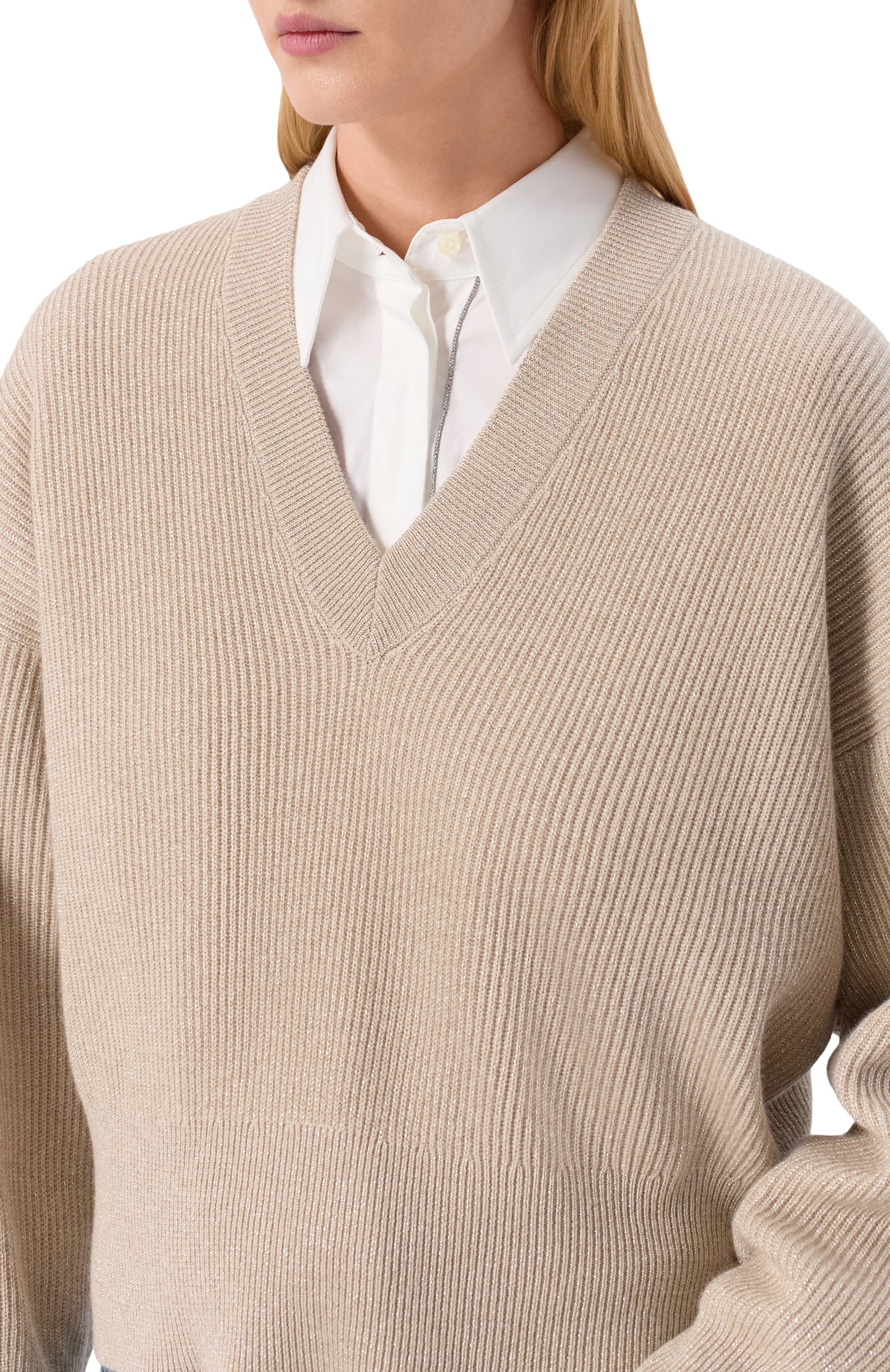 Свитер из кашемира и вискозы BRUNELLO CUCINELLI, арт. M1E224702, фото 5