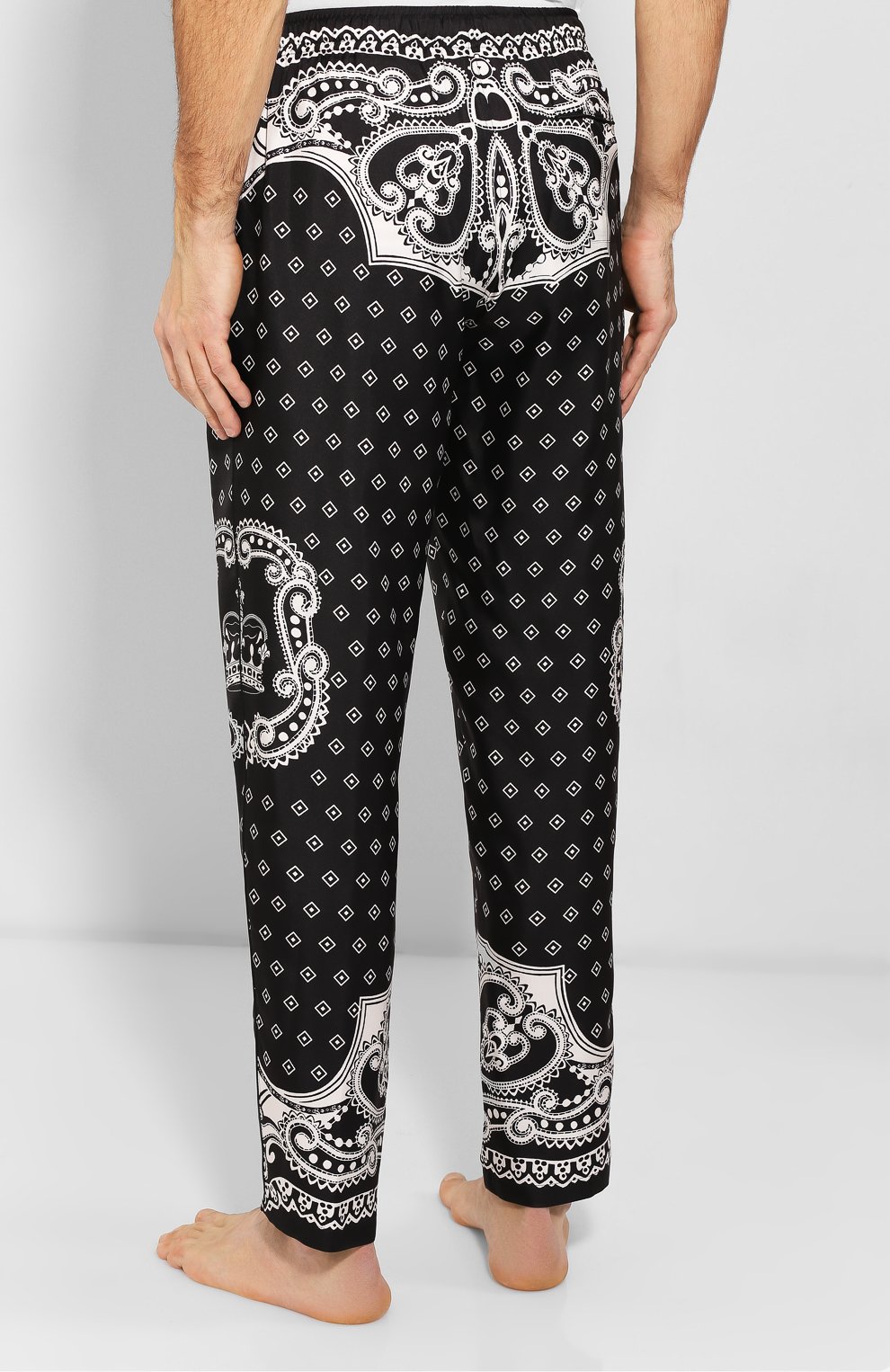Шелковые домашние брюки DOLCE & GABBANA, арт. GYB0HT/FI1KU, фото 4
