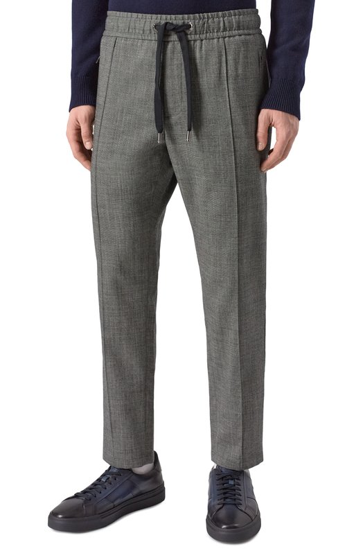 Брюки из шерсти и хлопка Dolce & Gabbana GYACET/GI585 Серый  GYACET/GI585 Фото 3