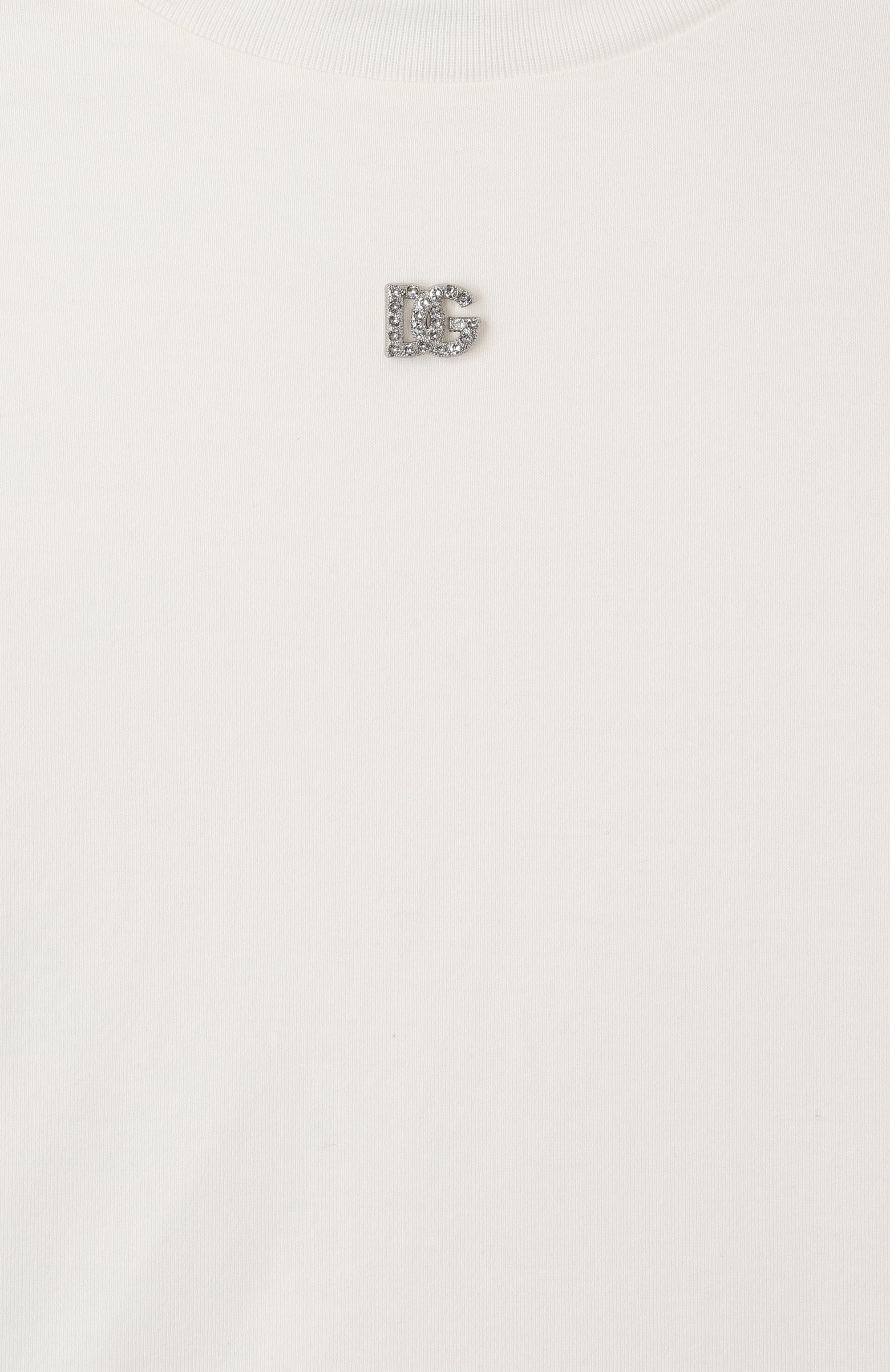 Хлопковая футболка DOLCE & GABBANA белого цвета по цене 23600 руб., арт. L5JTNJ/G703N/8-14, фото 3 Хлопковая футболка DOLCE & GABBANA, арт. L5JTNJ/G703N/8-14, фото 3