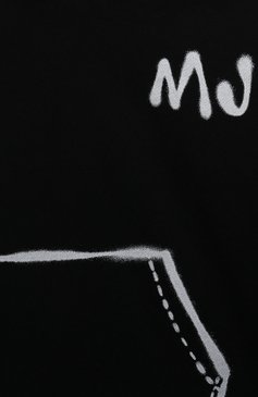 Детский хлопковое худи MARC JACOBS (THE) черного цвета, арт. W60184/6A-12A | Фото 3 (Материал внешний: Хлопок; Рукава: Длинные; Материал сплава: Проставлено; Драгоценные камни: Проставлено; Мальчики Кросс-КТ: Худи-одежда; Ростовка одежда: 9 лет | 134 см, 7 лет | 122 см, 12 лет | 152 см, 5 лет | 110 см)