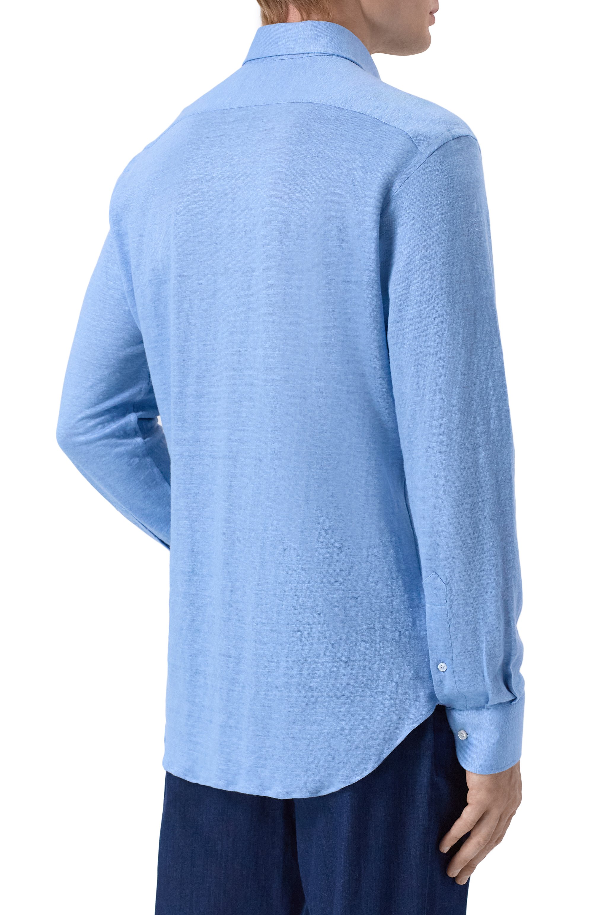 Льняная рубашка MVST, арт. SLIM/GABRIELLE/R0UND/800-JERSEY, фото 4