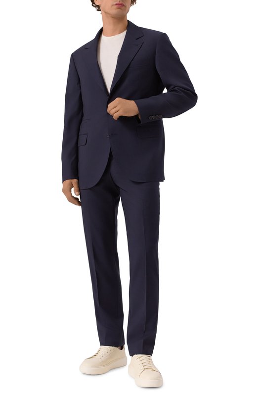 Шерстяной костюм Brunello Cucinelli MF4507BTZ Синий  MF4507BTZ Фото 2