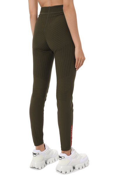 Легинсы prada linea rossa PRADA хаки цвета по цене 100000 руб., арт. 122051-1VMR-F0161-192, фото 4 Легинсы prada linea rossa PRADA, арт. 122051-1VMR-F0161-192, фото 4