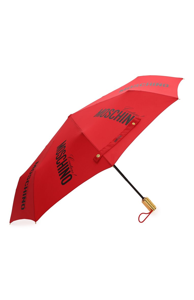 Женский складной зонт MOSCHINO красного цвета, арт. 8730-0PENCL0SE | Фото 2 (Материал: Металл, Текстиль, Синтетический материал; Региональные ограничения белый список (Axapta Mercury): Не проставлено; Нос: Не проставлено)