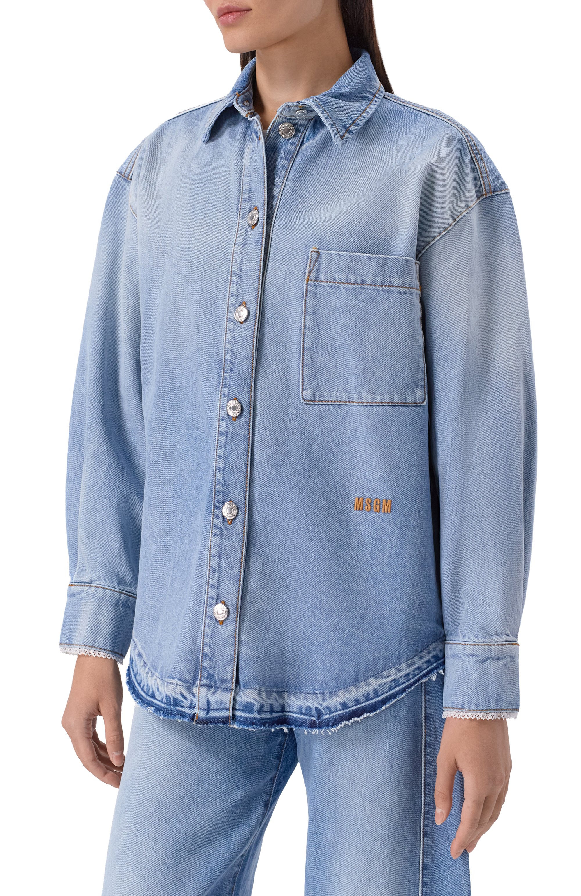Джинсовая рубашка MSGM, арт. 4041MDE231L/267279, фото 3