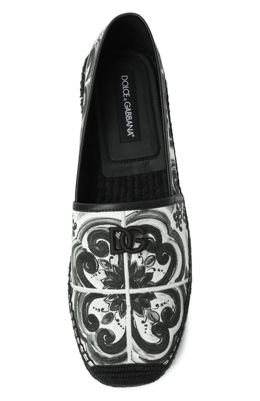 Текстильные эспадрильи Dolce & Gabbana A50730/AD506 Чёрно-белый  A50730/AD506 Фото 6