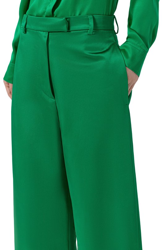 Атласные брюки Dries Van Noten 010946/3304 Зелёный  010946/3304 Фото 5