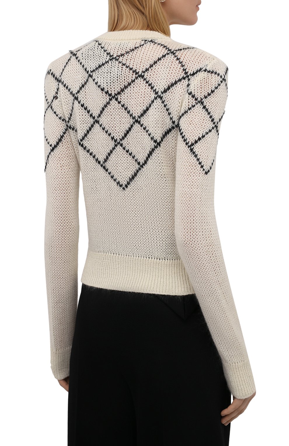 Пуловер SAINT LAURENT кремового цвета по цене 83950 руб., арт. 597133/YAJM2, фото 4 Пуловер SAINT LAURENT, арт. 597133/YAJM2, фото 4