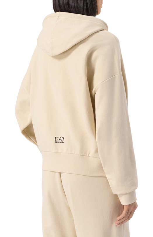 Хлопковый костюм EA7 7W000110/AF12473 Кремовый  7W000110/AF12473 Фото 3