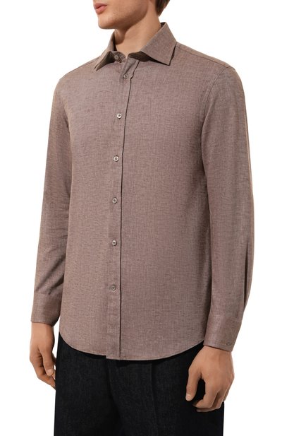 Рубашка из хлопка и льна PAUL&SHARK, арт. 14313102CF, фото 3