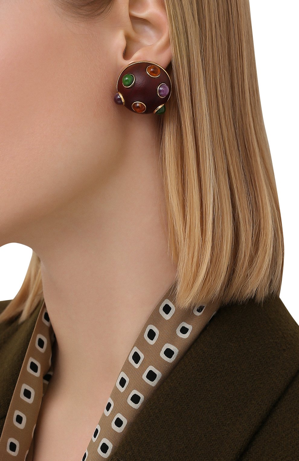 Моносерьга LOEWE разноцветного цвета по цене 28500 руб., арт. J647239X09, фото 2 Моносерьга LOEWE, арт. J647239X09, фото 2
