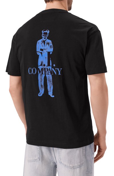 Хлопковая футболка C.P. COMPANY, арт. 18CMTS141A005100W, фото 4