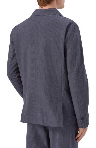 Хлопковый пиджак HANNES ROETHER темно-синего цвета по цене 57250 руб., арт. ZUN22DER.5136, фото 4 Хлопковый пиджак HANNES ROETHER, арт. ZUN22DER.5136, фото 4