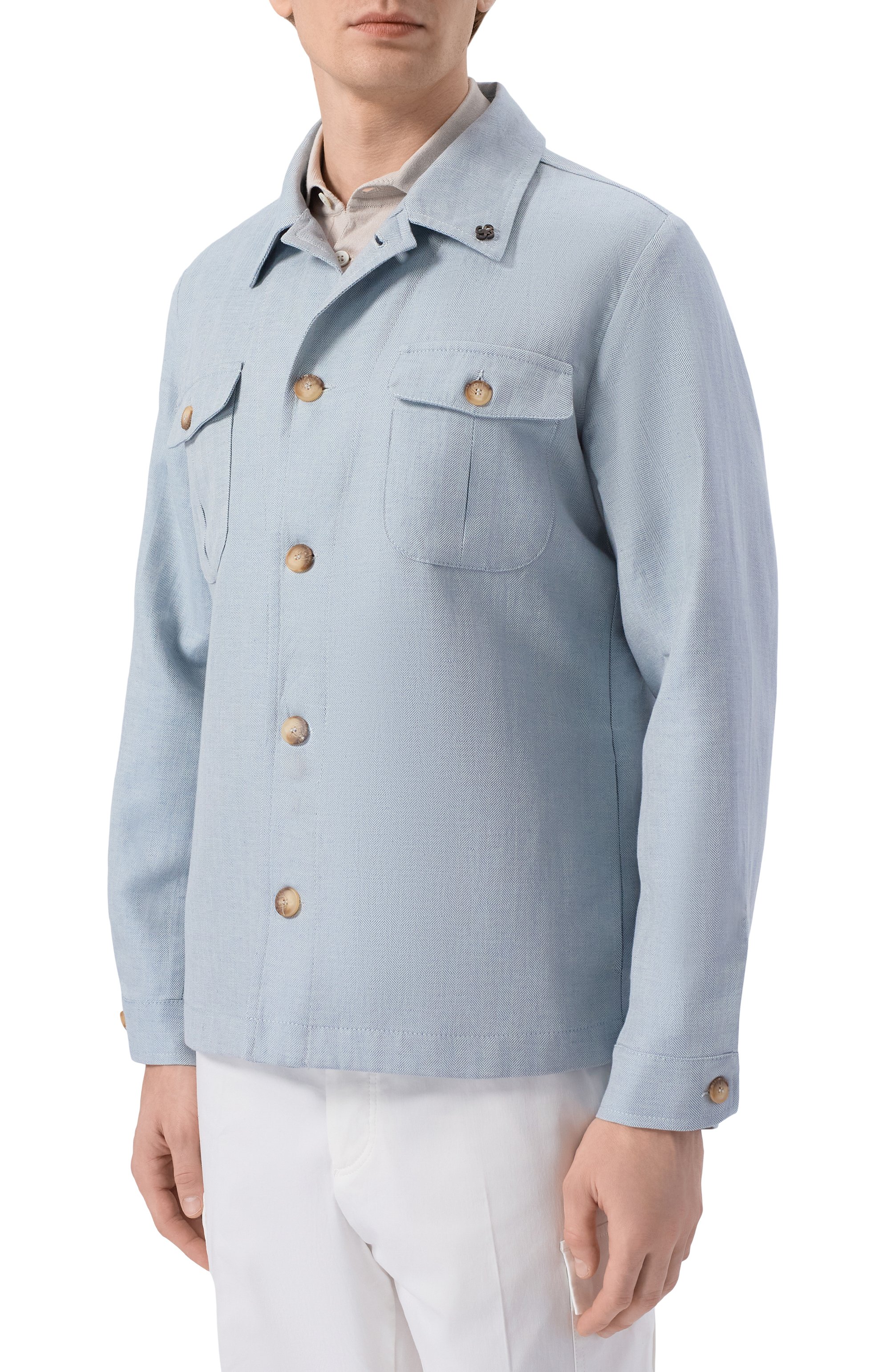 Куртка-рубашка изо льна и хлопка GRAN SASSO, арт. 78174/57000, фото 3