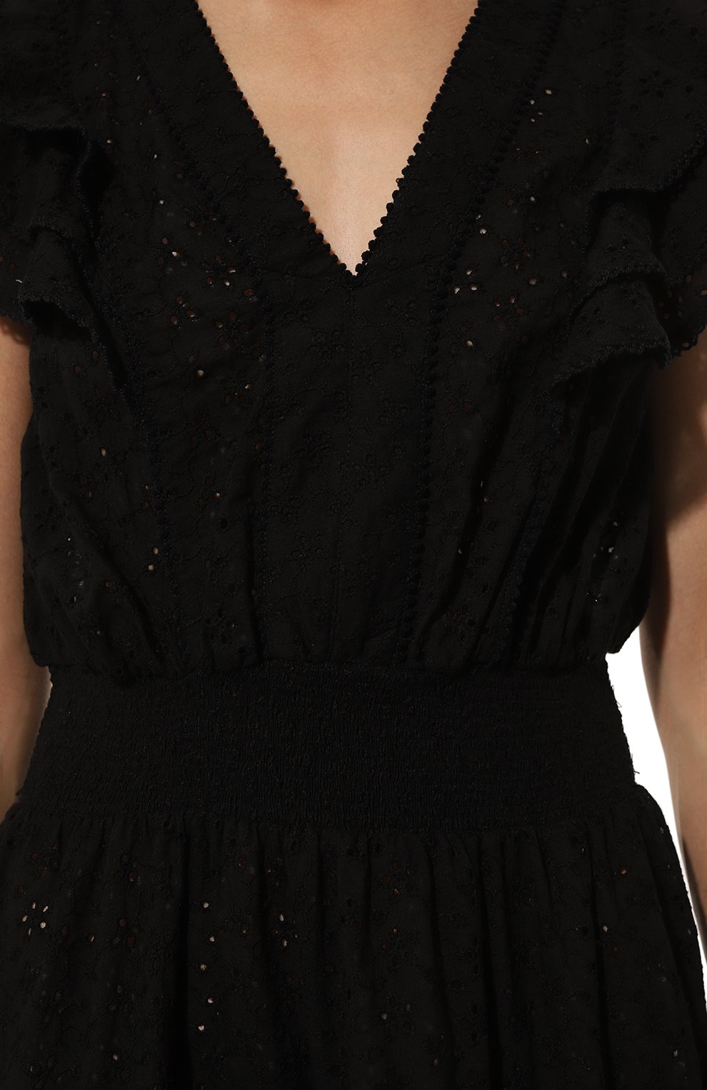 Хлопковое платье POUPETTE ST BARTH, арт. WCCR24N0BLA, фото 5