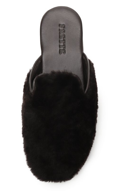 Домашние туфли из овчины Frette 25299124 00F 90351 Чёрный  25299124 00F 90351 Фото 6