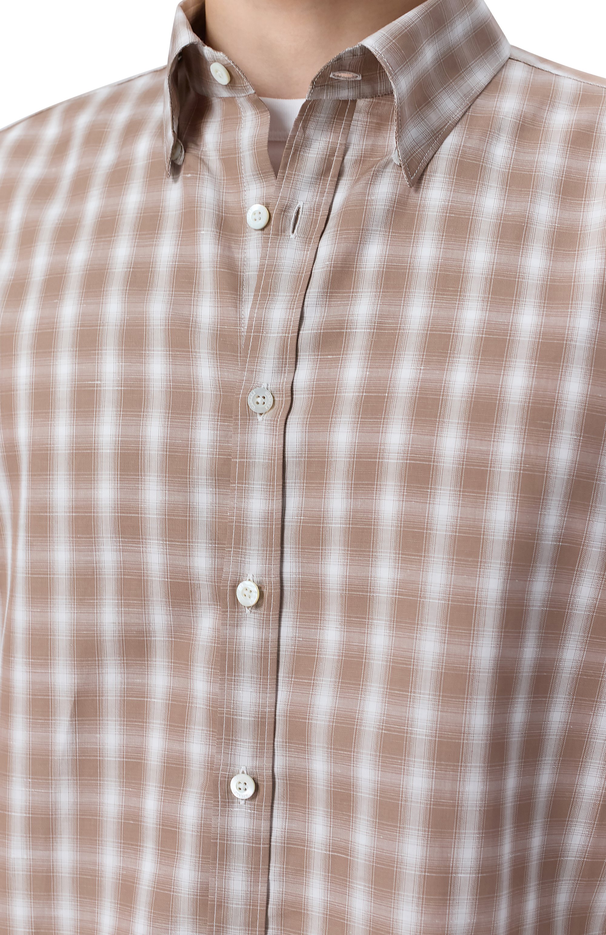 Рубашка из хлопка и льна CANALI, арт. CSL7049/GL03754, фото 5