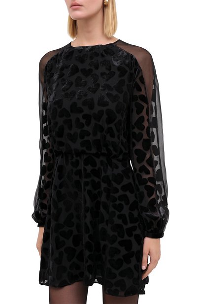Платье из вискозы и шелка SAINT LAURENT, арт. 627116/Y5B11, фото 3