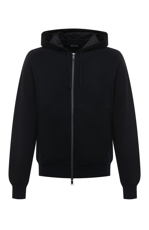 Хлопковая толстовка Zegna UD553A7/D859 Синий UD553A7/D859