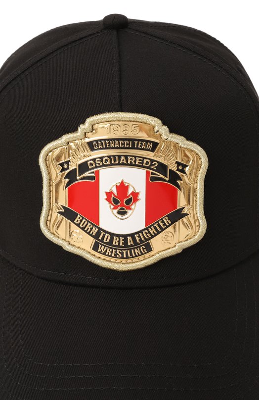Хлопковая бейсболка Dsquared2 BCM0903/05C00001 Чёрный  BCM0903/05C00001 Фото 4