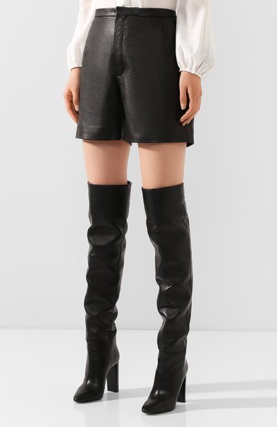 Кожаные шорты SAINT LAURENT, арт. 622197/YC2ZZ, фото 3