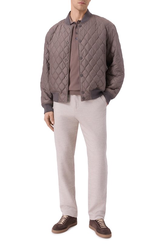 Брюки из хлопка и шерсти Kiton UPLACRK0131H03 Бежевый  UPLACRK0131H03 Фото 2