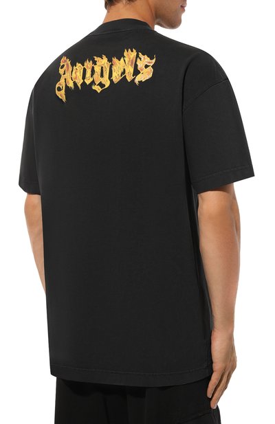 Хлопковая футболка PALM ANGELS, арт. PMAA001F24JER009, фото 4